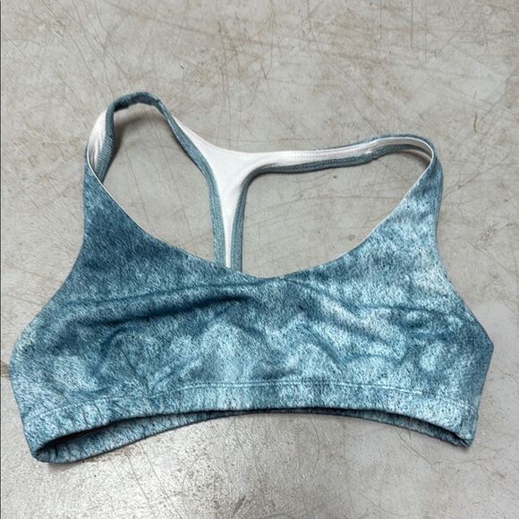 Blue Sports Bra Like NEW - Onesie Brand - Size M/L Racer Back Blue - Picture 1 of 3